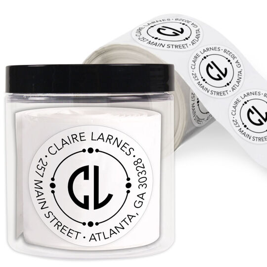 Initial Duo Round Address Labels in a Jar